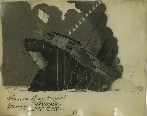 McCay, Winsor, cel from The Sinking of the Lusitania, 1918