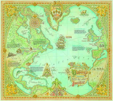 Map of Disney family ancestry